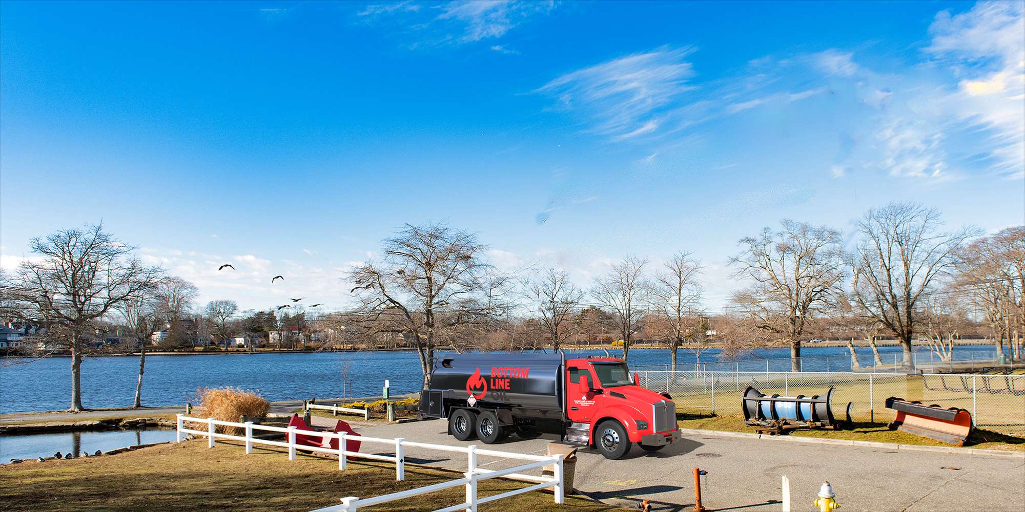 Photo of a truck delivering heating oil